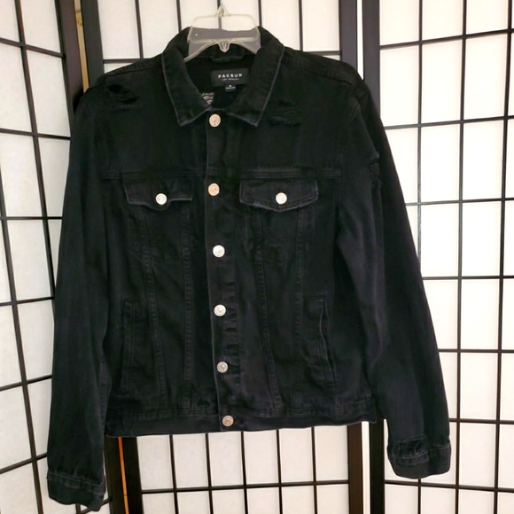 PacSun Jackets & Blazers - Pacsun Distressed black Denim Jacket size M